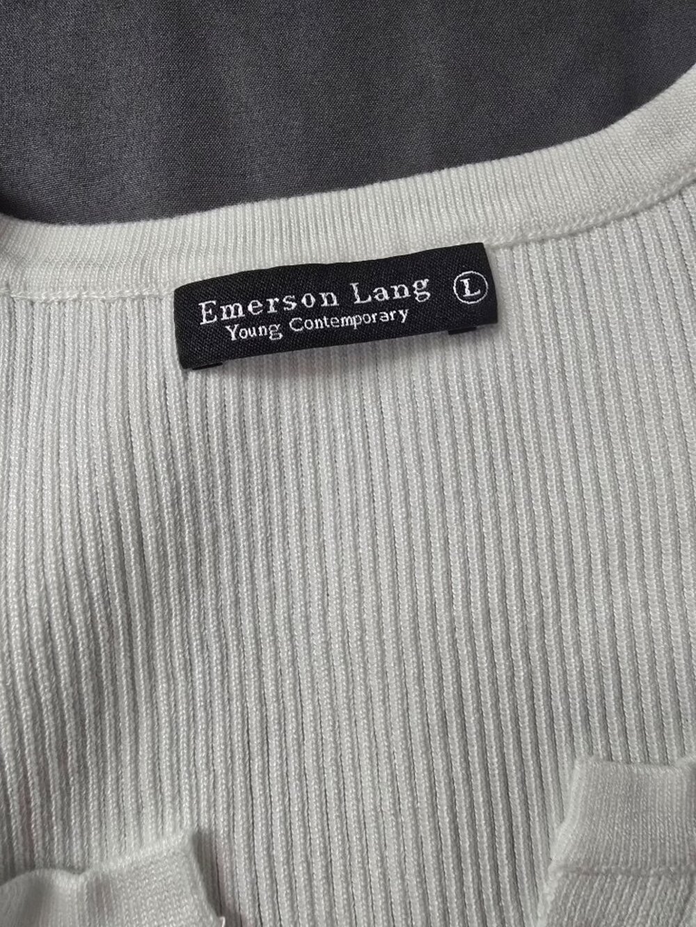 NWOT Set of 2 Emerson Lang Ribbed Tank Tops (L) - Picture 5 of 7